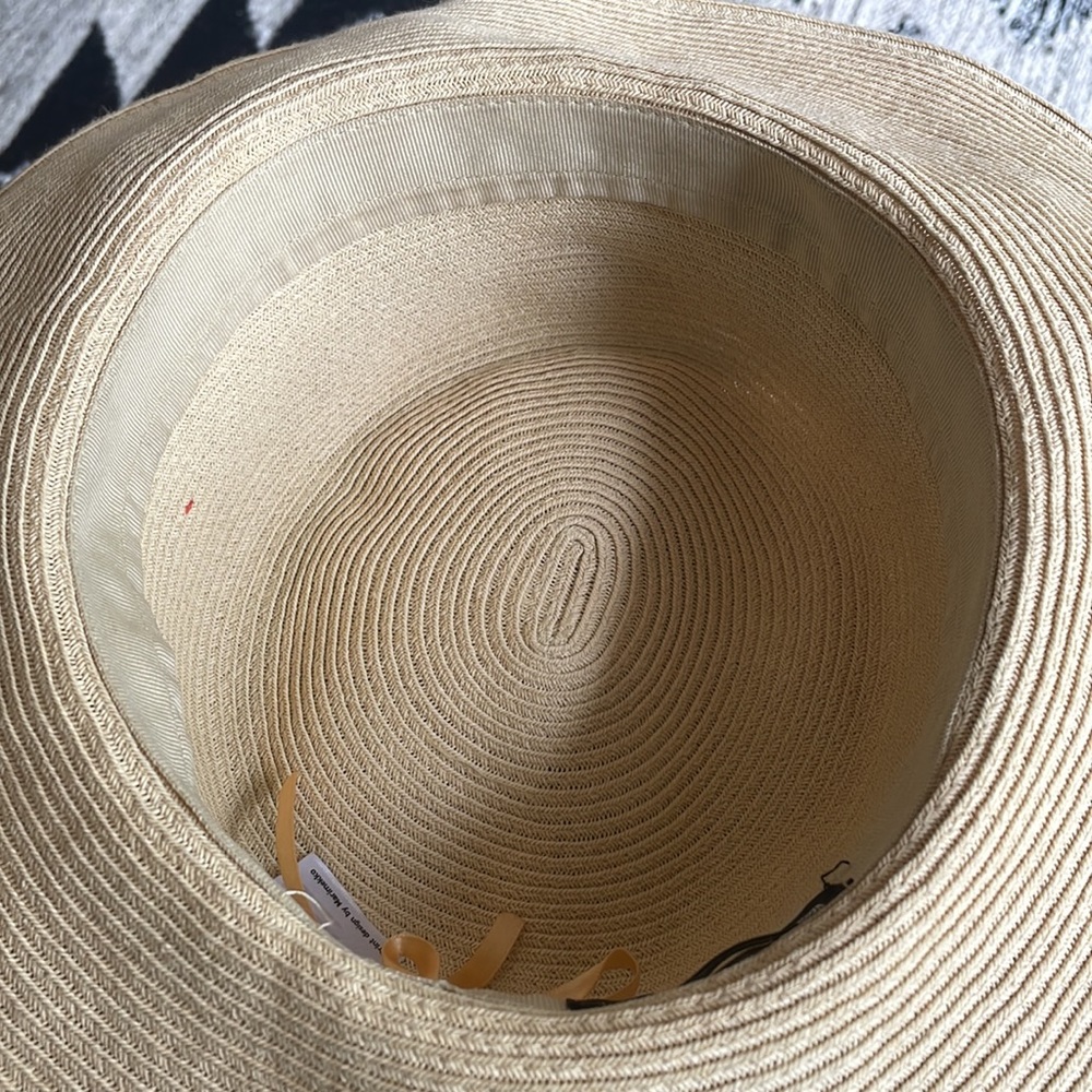 Uniqlo | Marimekko Women's Sun Hat with Orange & Grey Stripe Fabric Band - Picture 15 of 16